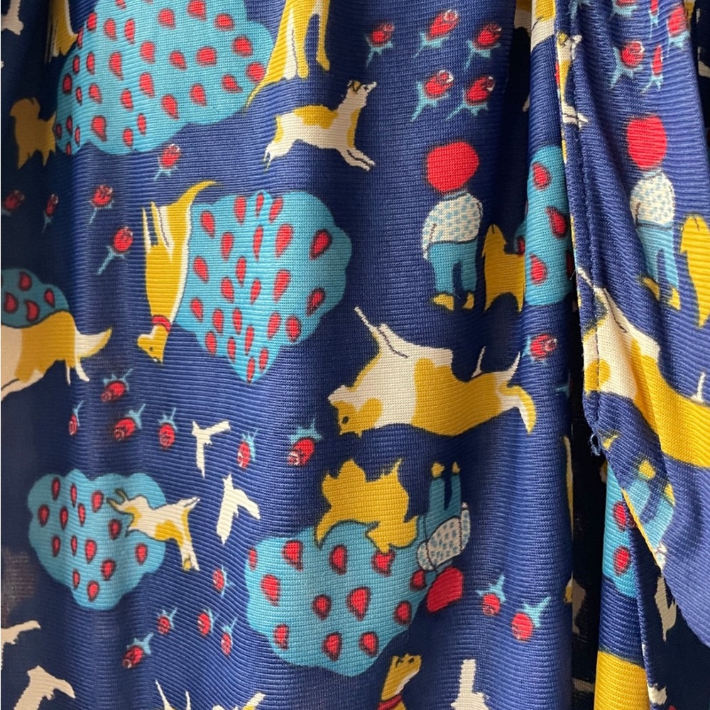 1970s Dog Print Dress - Picture 3 of 8